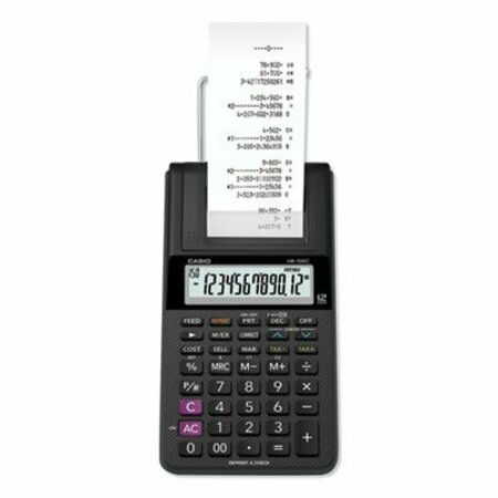 CASIO ENTERPRISES Casio, HR-10RC HANDHELD PORTABLE PRINTING CALCULATOR, BLACK PRINT, 1.6 LINES/SEC HR10RC